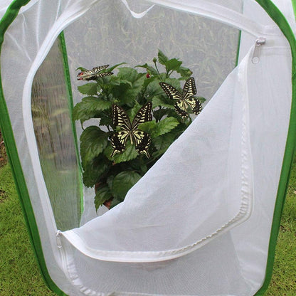 Foldable Butterfly Habitat, Butterfly Cage for Caterpillars, Create Farm, Enclosure for Breeding Soldier Fly, Dragonfly, or Housefly for Chicken and Reptile Feed (30 * 30 * 30cm)
