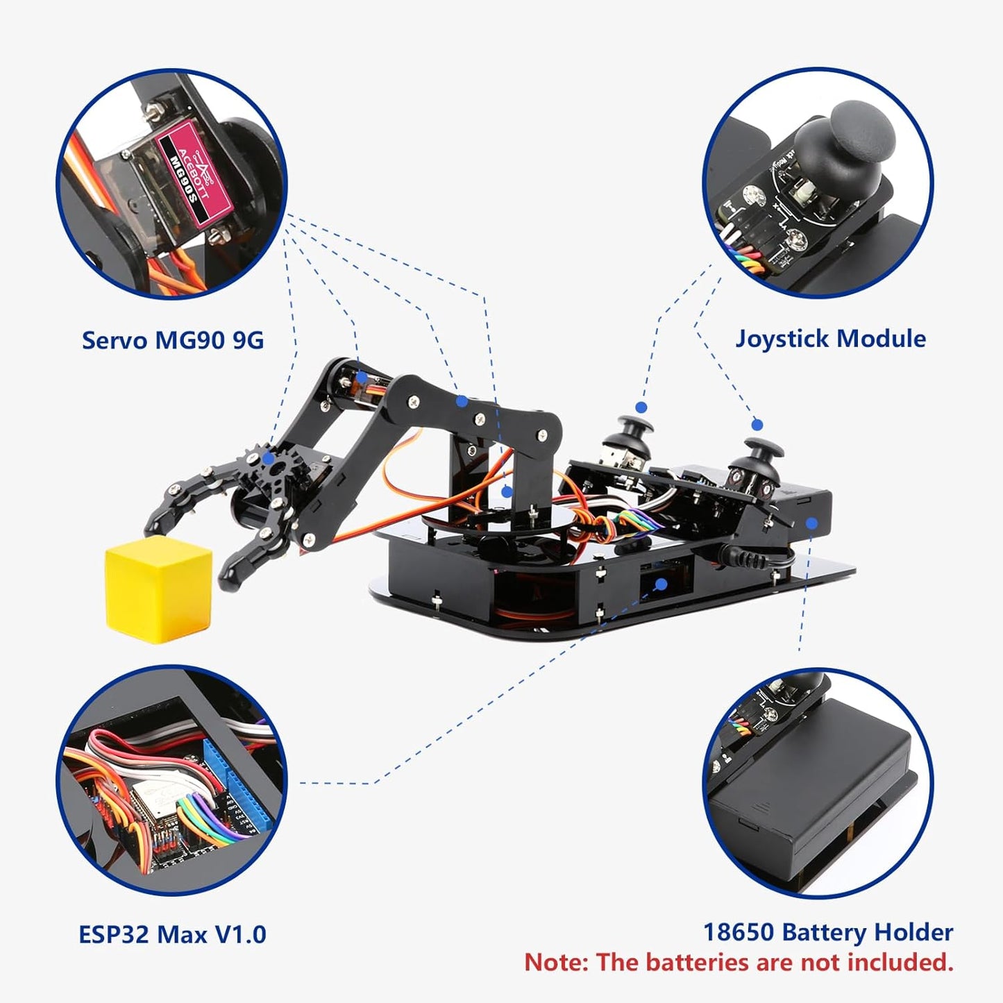 ACEBOTT Robotics for Kids Ages 12-16，Bionic Biped Robot Kit for Arduino ESP32, STEM Science Kits, Cool Engineering Building Toys, Science Coding Kit for 12+ Boys Girls Teens and Adults Unique Gifts