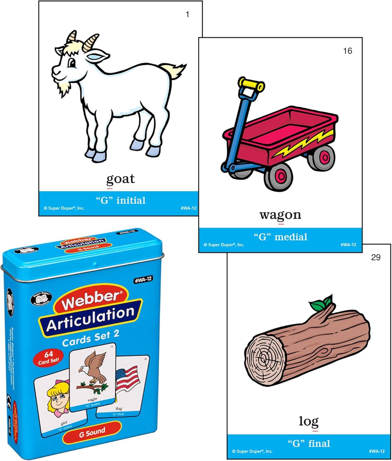 Super Duper Publications | Articulation G Sound Fun Deck | Vocabulary and Language Development Flash Cards | Educational Learning Materials for Children
