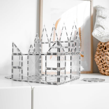 CONNETIX Magnetic Tiles Clear Base Plate Pack, 2 Pieces