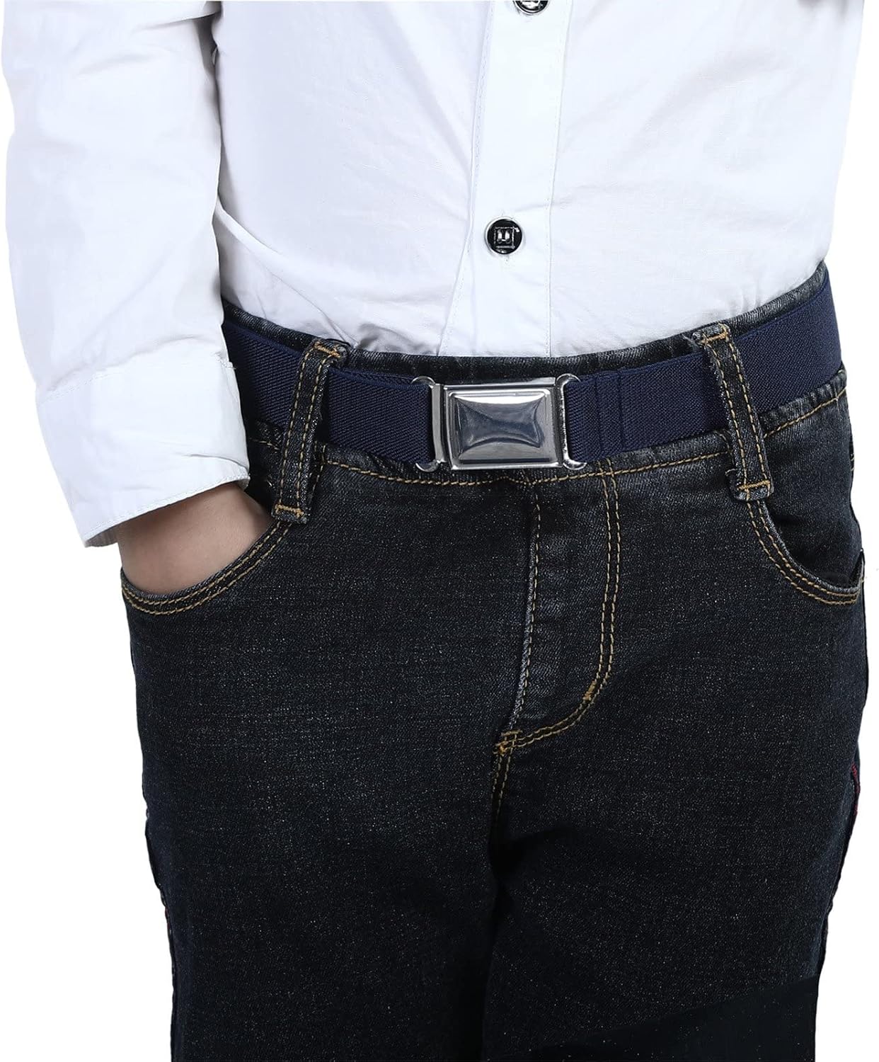 AWAYTR 3 PCS Kids Adjustable Magnetic Belts - Easy to Use Magnetic Buckle Belt for Boys and Girls