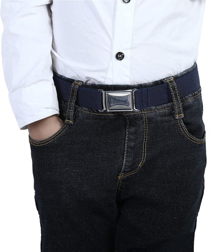 AWAYTR 3 PCS Kids Adjustable Magnetic Belts - Easy to Use Magnetic Buckle Belt for Boys and Girls