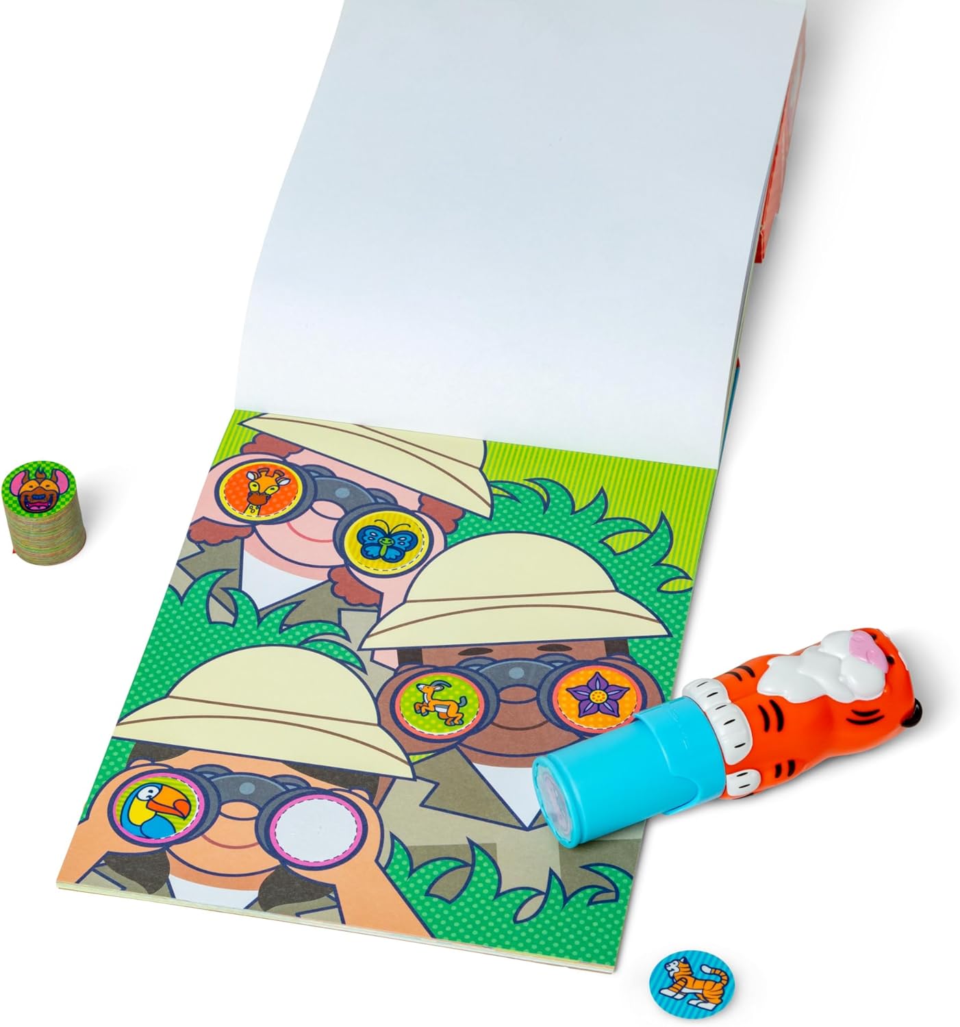 Melissa & Doug Sticker Wow!™ 24-Page Activity Pad and Sticker Stamper, 300 Stickers, Arts and Crafts Fidget Toy Collectible Character – Sea Turtle - for Kids Ages 3+ - FSC Certified