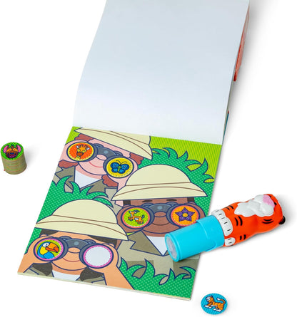 Melissa & Doug Sticker Wow!™ 24-Page Activity Pad and Sticker Stamper, 300 Stickers, Arts and Crafts Fidget Toy Collectible Character – Sea Turtle - for Kids Ages 3+ - FSC Certified