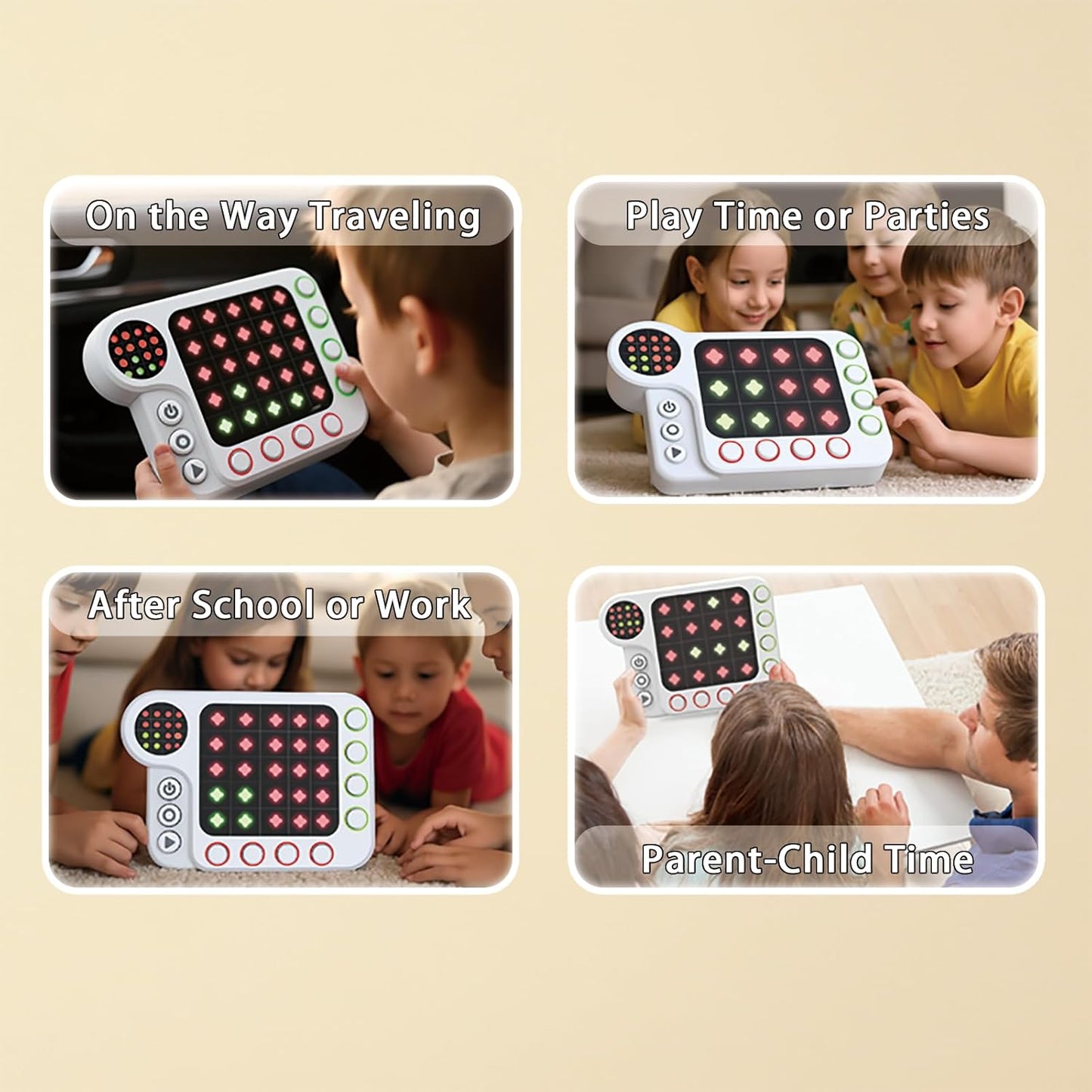 Logic Brain Teasers Game,Original 300 Challenges-Handheld Electronic Games for Kids,Adult,Teen&Seniors , Portable Educational Toys and Travel Games for Boys & Girl,Gift for Age 6+(Non-Rechargeable)