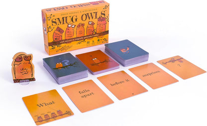 Runaway Parade Games Smug Owls Card Game - an Award-Winning Hilarious & Creative Riddle-Solving Party Game for Kids and Adults | Fun for the Whole Family | 8+ | 15-20 min | 3-15 Players