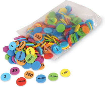 Learning Resources Place Value Disks, Early Math Skills, Set of 280 Pieces, Ages 6+