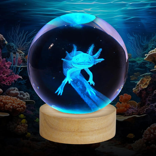 3D Solar System Crystal Ball Night Light, Upgraded 3.15 Inch Glass Ball Lamp with 16 Color LED Wooden Base, Solar System Model Desk Decor Birthday Christmas Space Gifts for Kids Friends