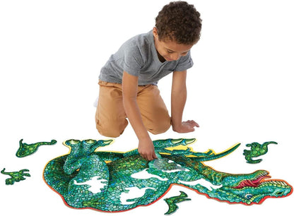 Peaceable Kingdom Giant Floor Puzzles with Uniquely Fun Shaped Pieces for Kids Ages 3+ Gifts for Boys and Girls - Racecar