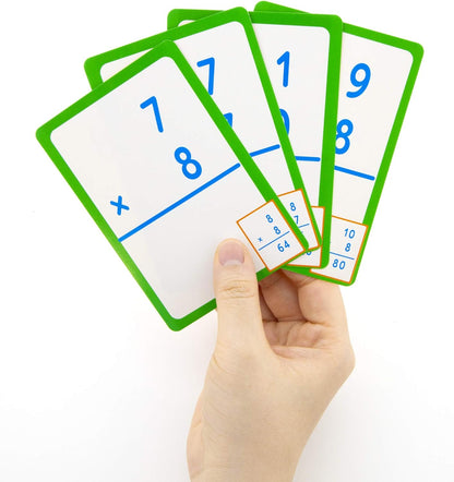 BAZIC Products Multiplication & Division Flash Cards, Educational Flash Cards for Kids, Math Flash Cards, Ideal for Math Learning Practice at Home or School, 36 Cards, 2-Pack