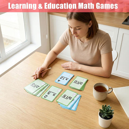 72 Pcs Math Flash Cards, Multiplication and Division Flash Cards for Studying, Math Manipulatives for Kindergarten Elementary Homeschool Classroom, Learning & Education Math Games for Kids Ages 4-12