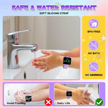 Potty Training Watch and Board Book for Kids: Water Resistant Potty Watches for Toddler Boys Rechargeable Toilet Reminder Dinosaur Toddler Watch 1-3 Birthday Gifts for 2 3 4 Year Old Boy (Blue)