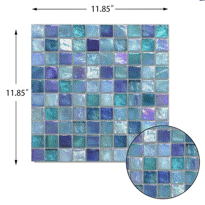 Wall Tiles Peel and Stick 12x12 Inch Ocean Coral Fish Pattern Vinyl Stickers Self Adhesive Tiles for Kitchen Bathroom Shower Laundry Room Aquarium Theme Home Renovation DIY Decor
