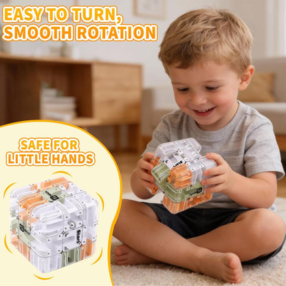 2-in-1 Advanced Maze Cube with Rolling Ball – Labyrinth Puzzle & Color Matching Brain Teaser for Kids 8-12 & Adults, Screen-Free Travel Game, Gift for Boys & Girls