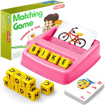 Matching Letter Game for 3 4 5 Year Old Girls Gifts, ABC Learning Toys for Kids Age 3-5, Educational Spelling Games Toys for Toddler Age 4-8, Preschool Birthday Gifts for 2 3 4 5 Year Old Boys Girls