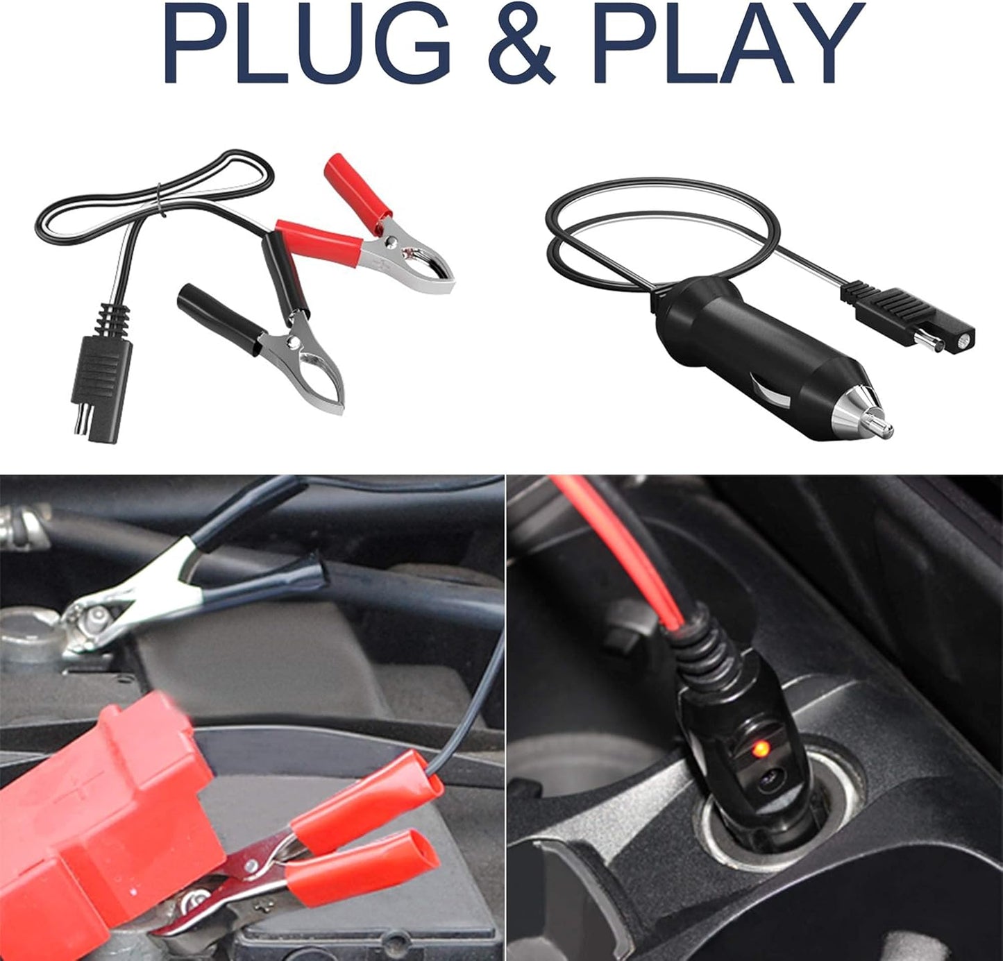 SUNAPEX 12V 10 Watt Solar Trickle Charger Maintainer - Waterproof Solar Powered Battery Charger - Solar Panel Kit Built-in Smart Charge Controller for Car Rv Trailer Truck Boat Automotive Marine