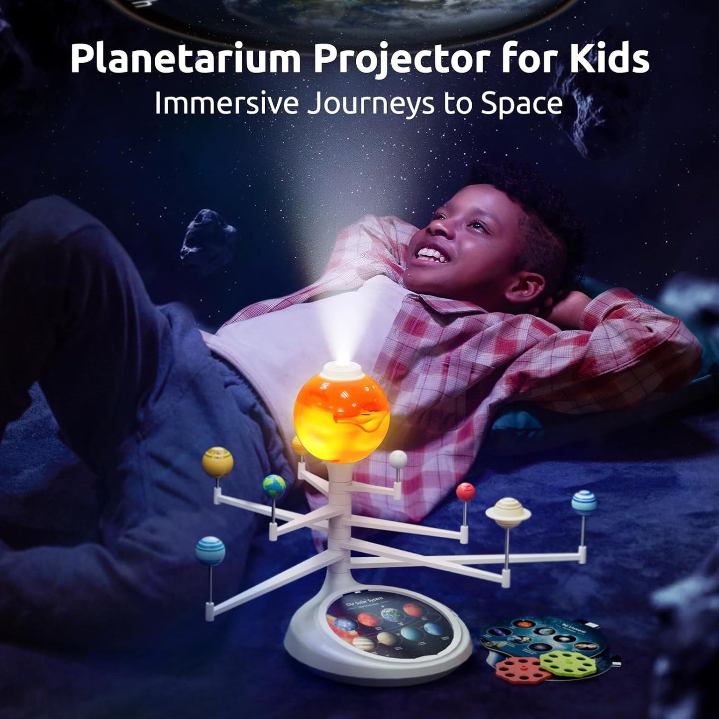Science Can Solar System for Kids, Talking Astronomy Solar System Model Kit, Planetarium Projector with 8 Planets STEM Space Toys for 3 4 5+ Years Old Boys Girls