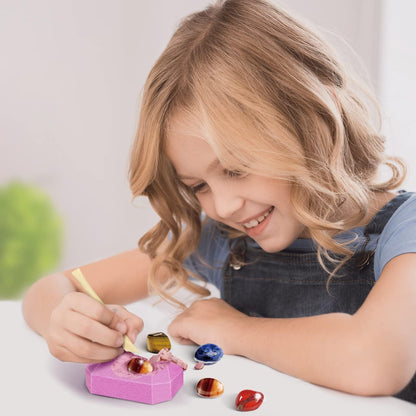 Gamerside Mineral Mining Kit Gem Dig Kit,Rock Dig Kit Dig up 12 Rock & Mineral Collection Gemstones & Crystals Diamond Mining Kit for Kids Gemology Mining Gift Rocks Minerals for Boys Girls