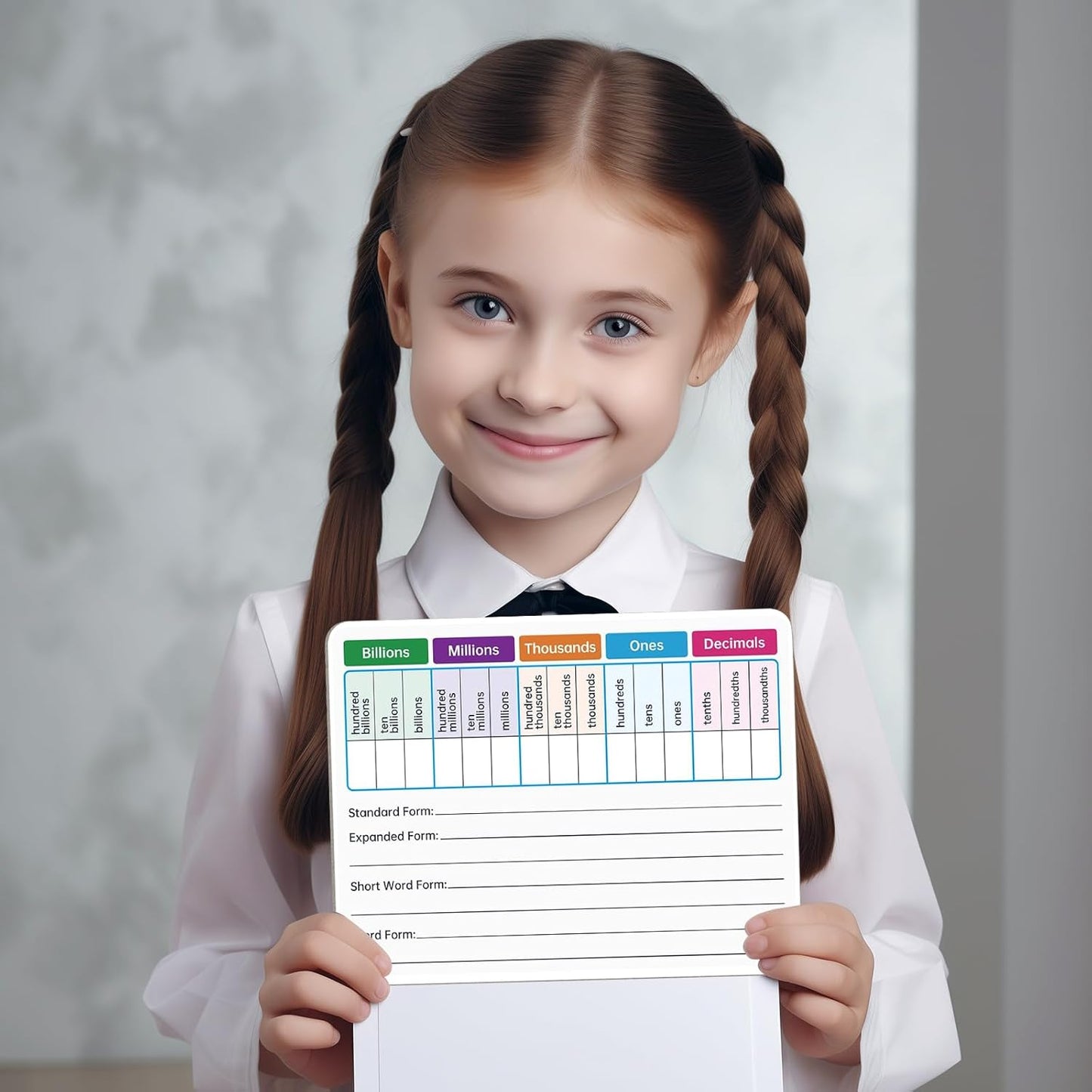 10 Pack Dry Erase Math Hundred Board Card Laminated Double Sided Number 1-100 Chart Easy to Write Consecutive Number Counting Chart for Students Math Manipulatives