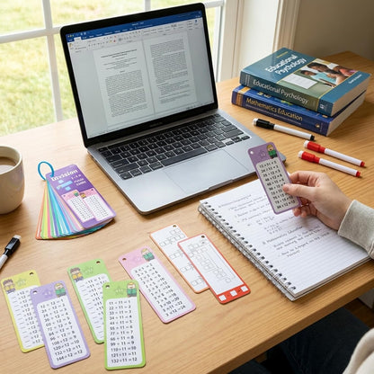 30 Pcs Addition and Subtraction Flash Cards, Math Flash Cards for 1st to 3rd Grades, Math Games Times Table Flashcards with 4 Dry Erase Pens 2 Rings for Learning