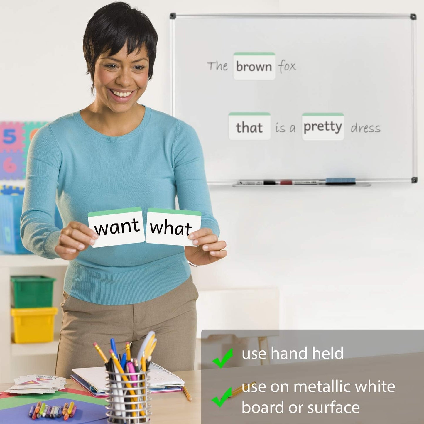 Attractivia 2nd Grade Sight Words Magnetic Flash Cards(Second Grade) - 46 Sturdy Large Dolch Cards for Literacy of Beginning Readers, Homeschool, Teachers and ESL