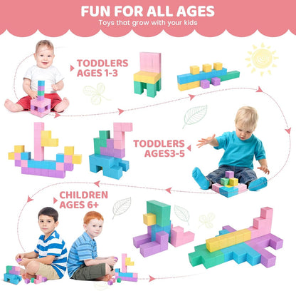Marble Run for Kids - 133 PCS Construction Building Blocks Toys with Plastic Marbles, Maze Marble Track STEM Educational Toy, Birthday Gifts for Boys and Girls