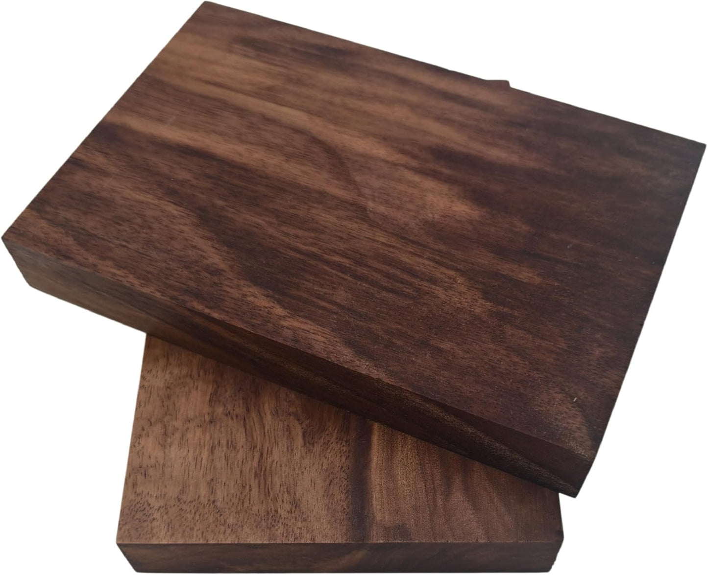 2PCS Unfinished Walnut Wood Blocks for DIY Crafting,Scroll Saw, Woodworking, Wood Carving,Burning,Laser Cutting,Engraving, CNC Cutting, Painting, Fretwork (5.9 x 1.96 x 0.78)