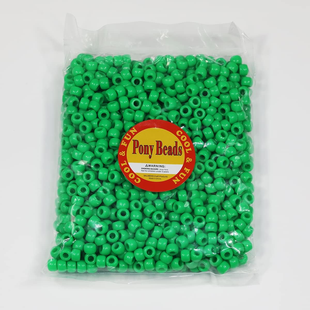 Bala&Fillic 6x9mm Army Green Pony Beads with Smooth Surface 1000pcs Crayon Color Craft Beads (Army Green)