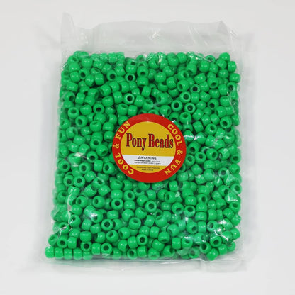Bala&Fillic 6x9mm Army Green Pony Beads with Smooth Surface 1000pcs Crayon Color Craft Beads (Army Green)