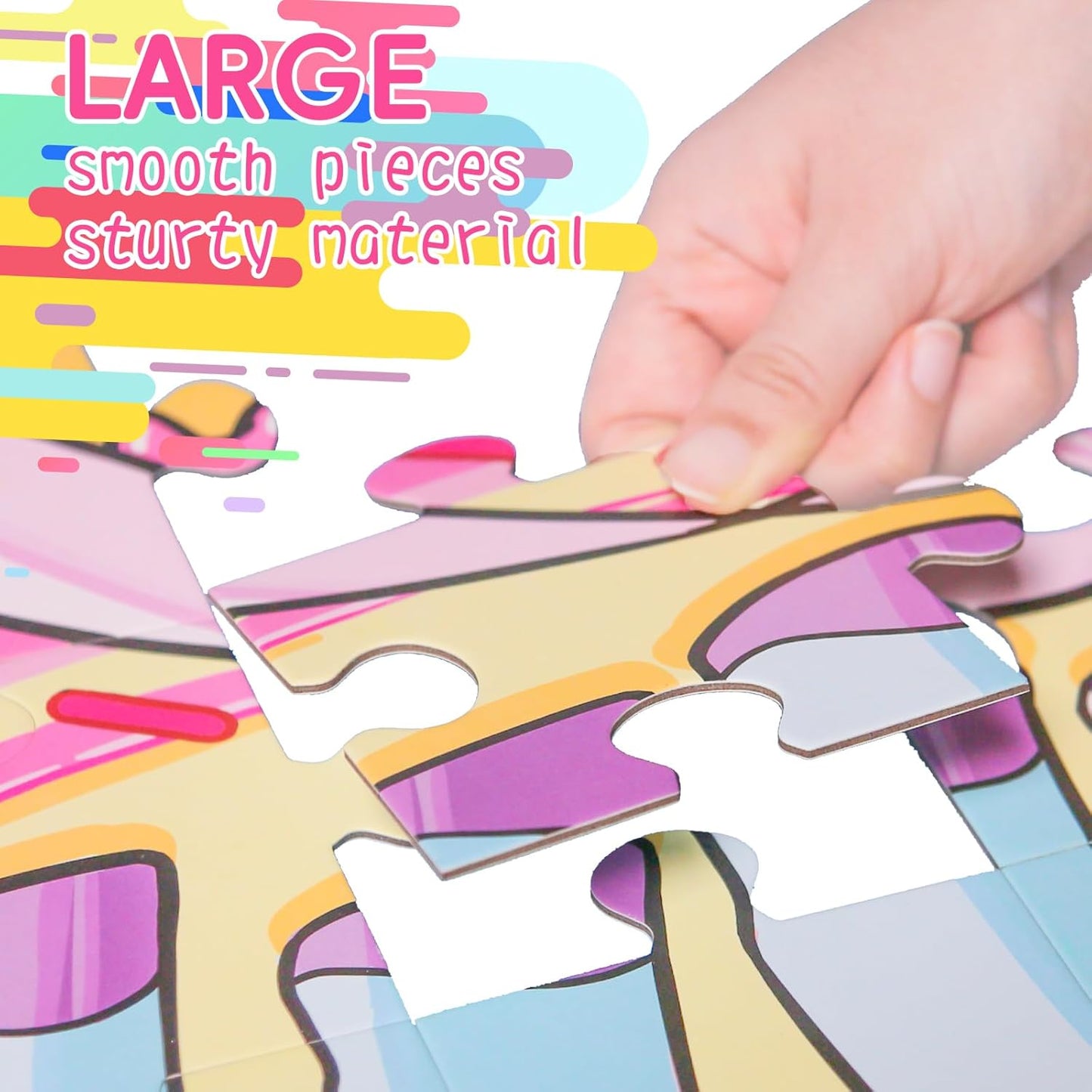Jumbo Mermaid Floor Puzzle for Kids Ages 6-8 Year Old, Large Toddler Puzzle for Girls Ages 6 7 8 Year Old, Mermaid Girl Gift and Educational Toy for Birthday and Christmas