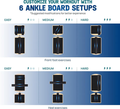 Yes4All 350LBS Professional Wooden Balance Board for Leg Workout, Anti-Slip Rocker Board, Wobble Board for Standing Desk