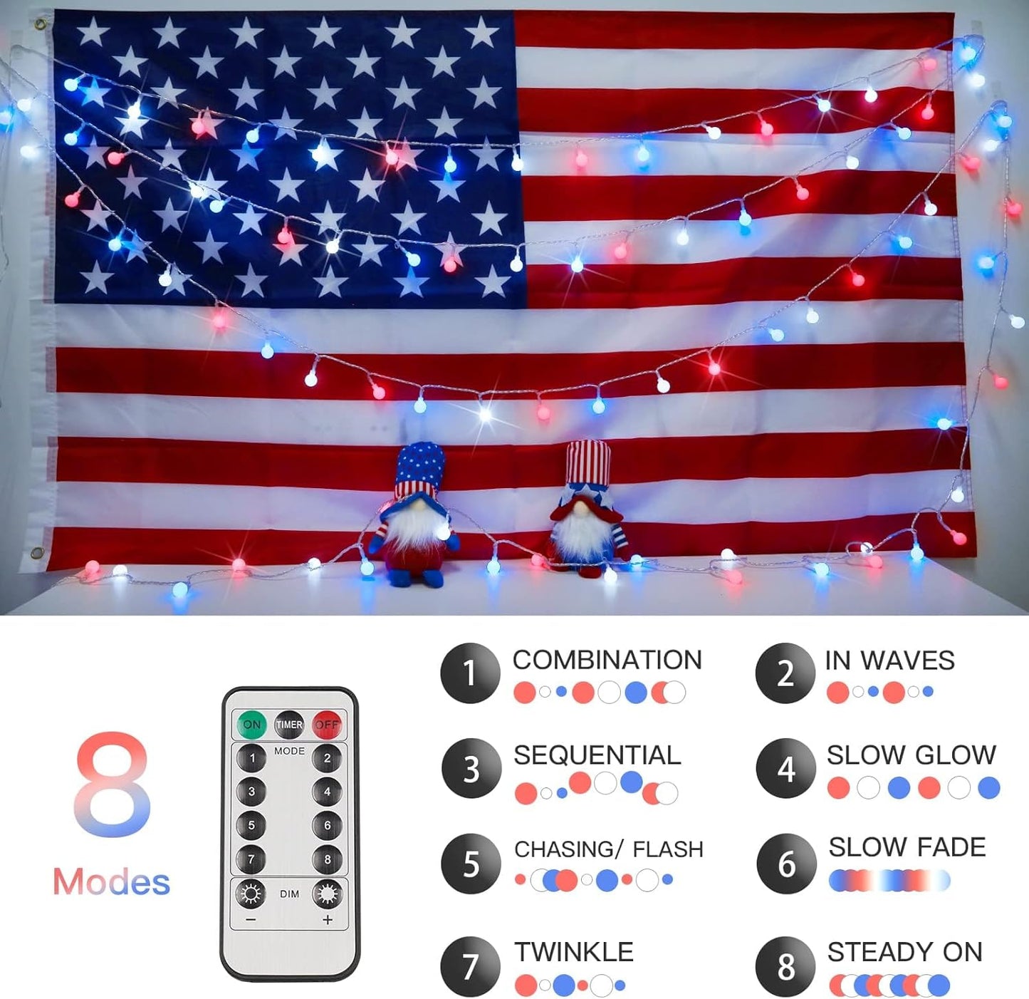 suddus String Lights for Bedroom, 66ft 200 Led Connectable Globe String Lights Indoor, Hanging Fairy Lights Plug in with Remote for Kids Room Dorm Classroom Outdoor Christmas Tree Decor, Warm White