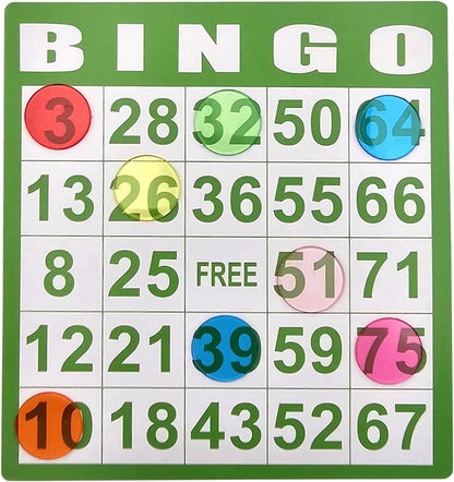 SUTIMSHE 1000 Pcs of 3/4 inch Transparent 8 Color Bingo Counting Chips Plastic Markers for Bingo Games, Math Counters,Classroom,Fun Family Game Night, Large Group Games