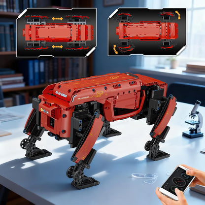 Mould King Robot Dog MK Dynamics Building Kits, MOC Building Blocks Set to Build, Gift for Kids Age 8+/Adult Collections Enthusiasts(936 Pieces with Motor/APP Remote Control)