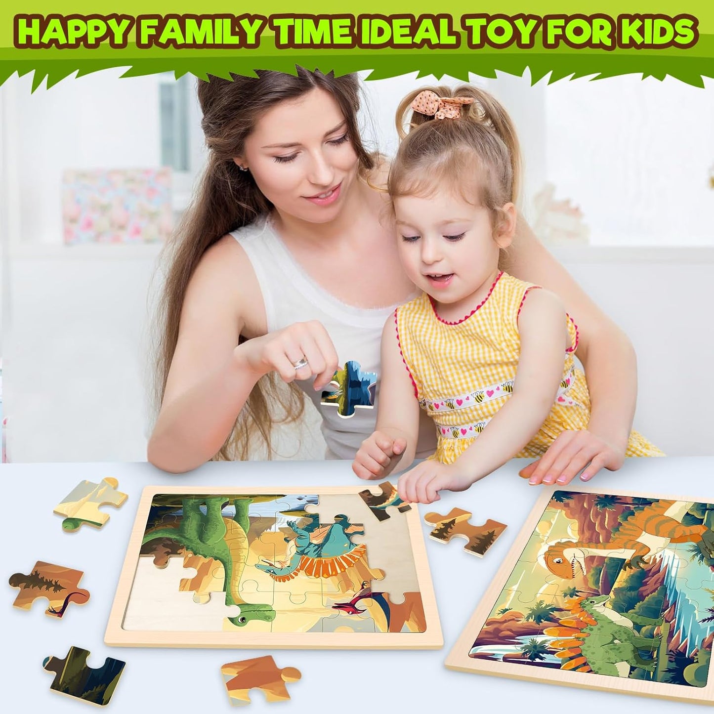 Puzzles for Kids Ages 4-6, 4 Packs Wooden Animals Jigsaw Puzzles for Toddlers Ages 3-5, Preschool Educational Puzzles Boards Toys Gifts for 3 4 5 6 Boys Girls