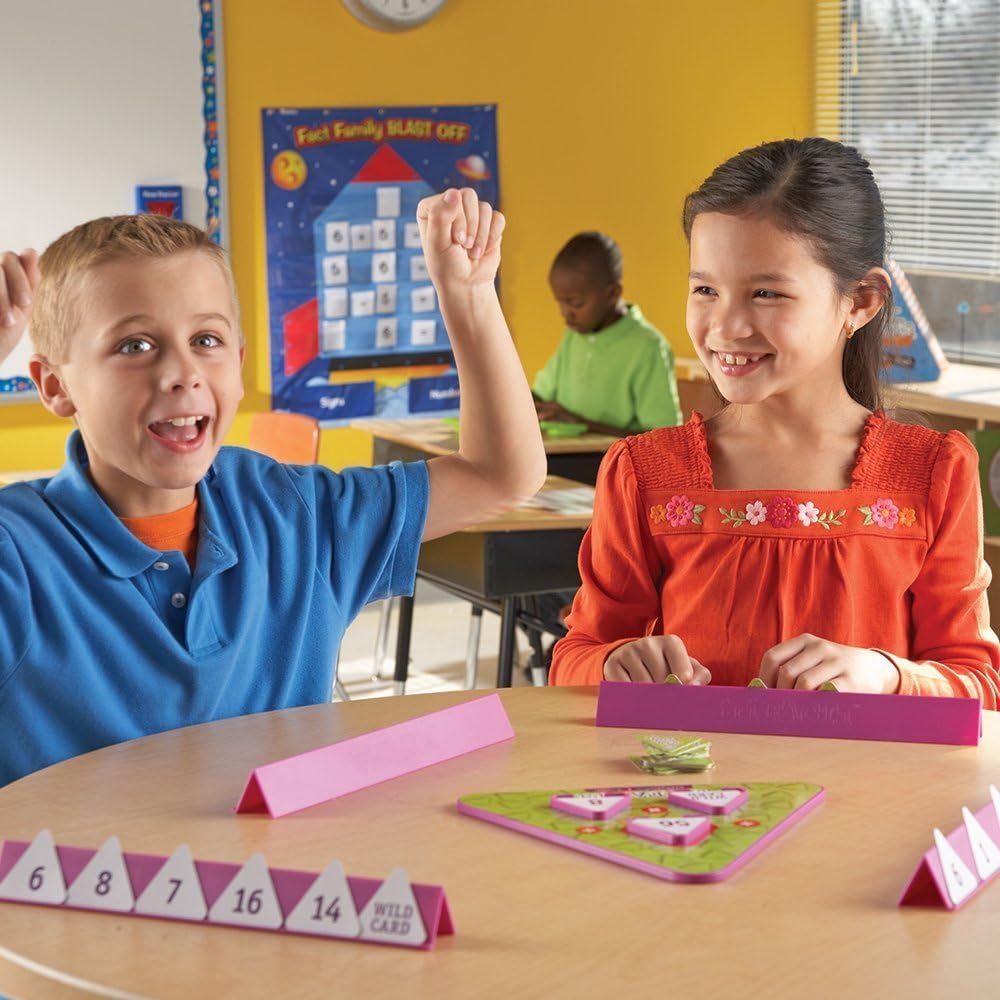 Learning Resources Tri-FACTa Multiplication & Division Game - Math Manipulatives, Kid Montessori Board Games, Classroom Must Haves, STEM Number Cards, Critical Thinking, Back to School, Kids Gifts