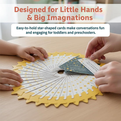 TALK & BOND Family Conversation Starter for Kids Ages 3–6 | 300 Questions + 180 Follow-Ups | Screen-Free Social Emotional Learning (SEL) Game for Family Dinner, Bedtime & Travel
