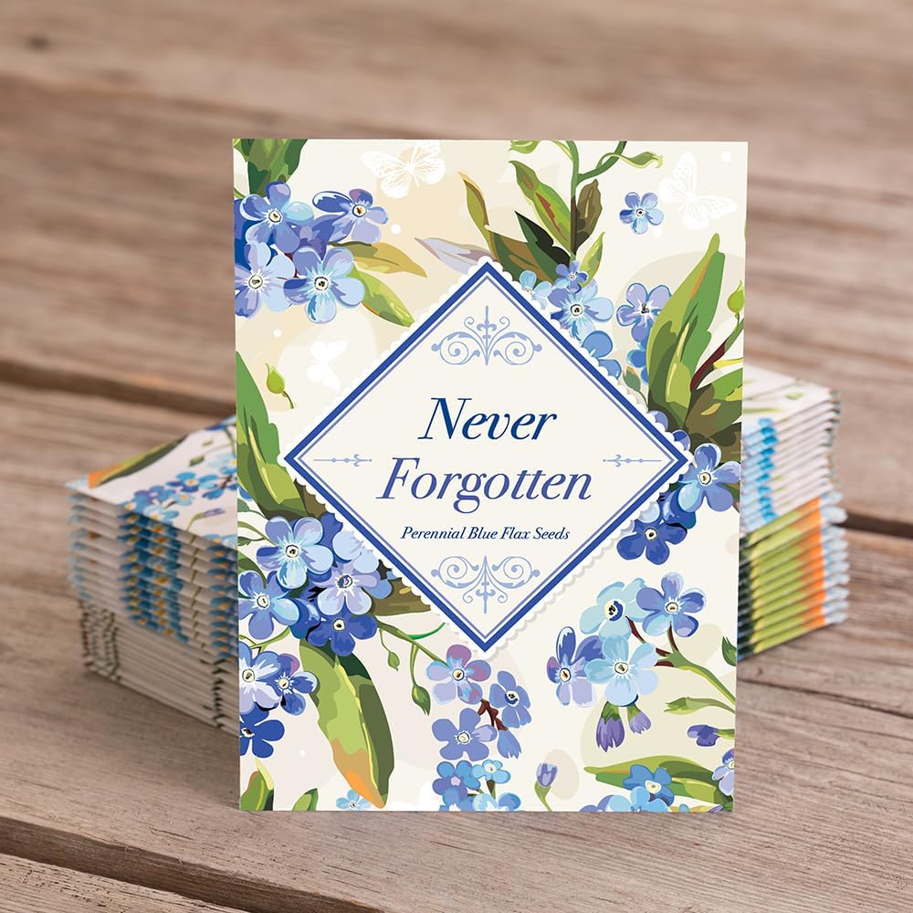 Grateful Memories Dove with Bird and Butterfly Mix Seed Favor Packets - Gardening Gifts - Wild Flower Seeds for Planting - Garden or Indoor Plant Flowers - Growing Plants in Memory