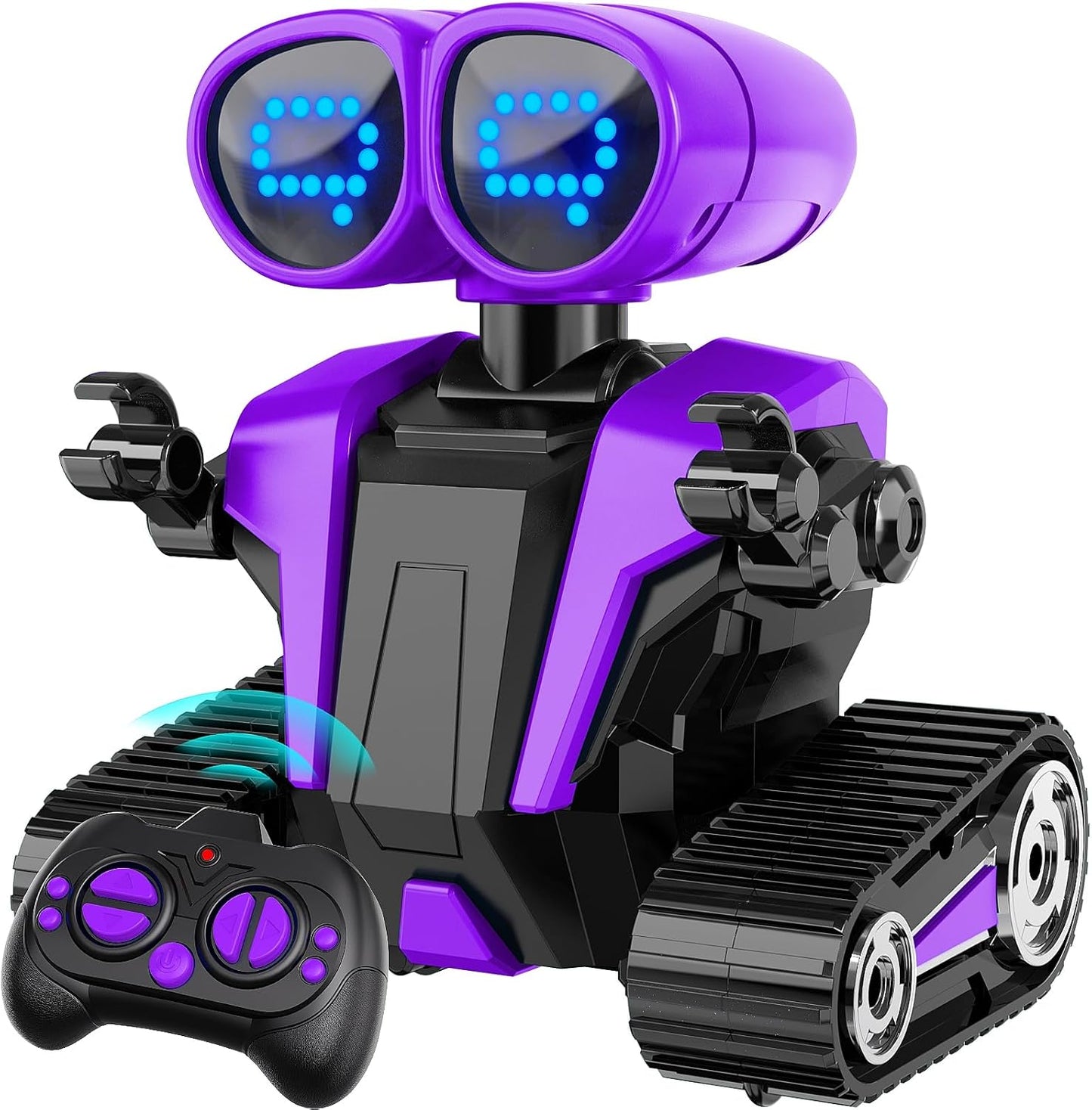MindPal Robot Toys Rechargeable RC Robots for Kids with LED Eyes Auto-Demonstration Dance & Sing Remote Control Emo Robots for Boys Girls, Camouflage Blue