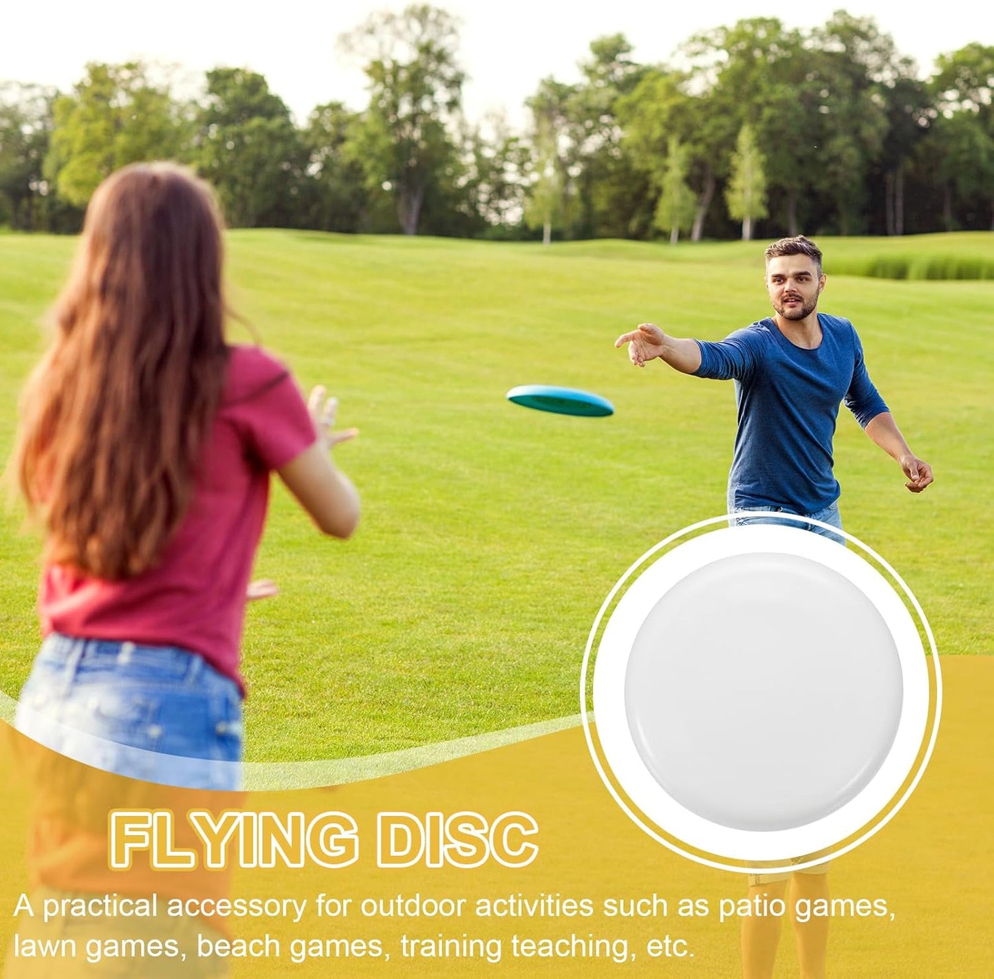 PATIKIL Flying Disc Colorful Plastic Flying Disk Flyer for Outdoor Sports Training Playing Lawn Game