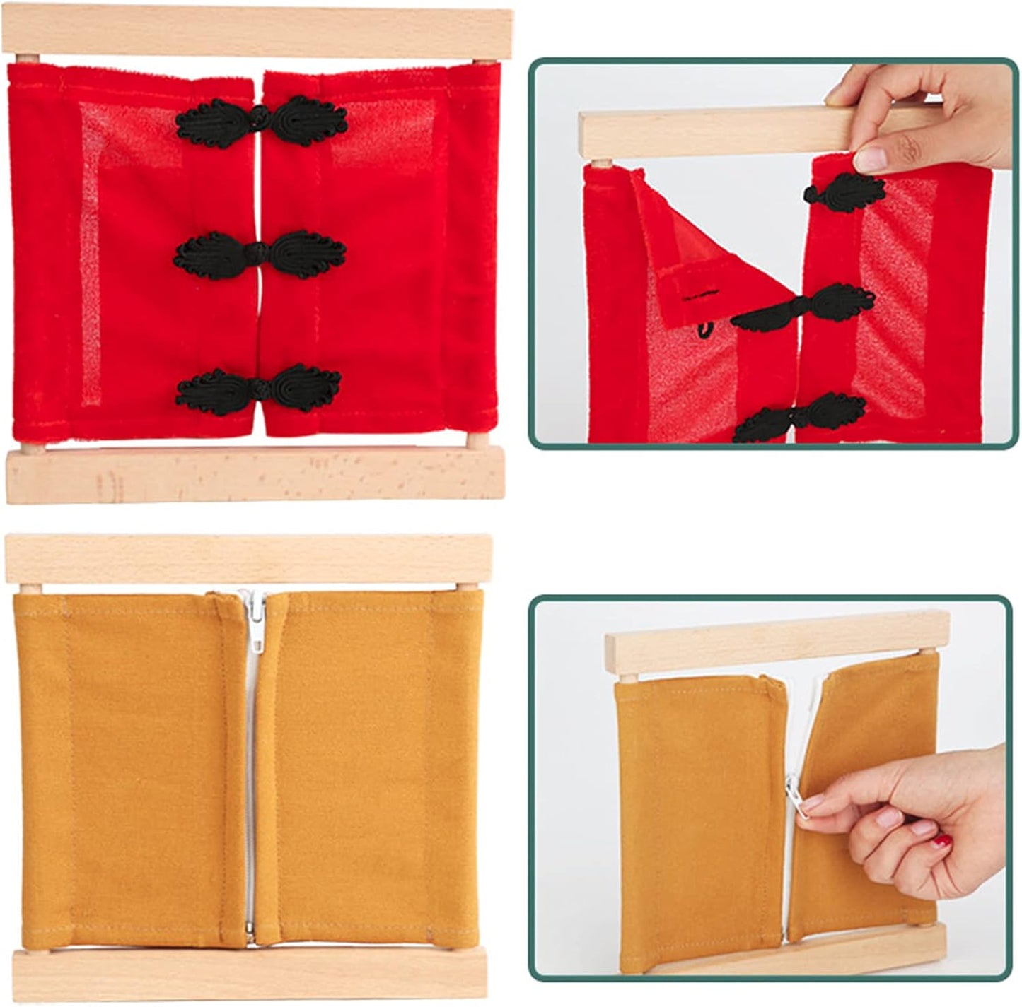 WEBEEDY Dress Practicing Boards Busy Board Dress Practice Boards Christmas Birthday Unique Gift (Set of 8)