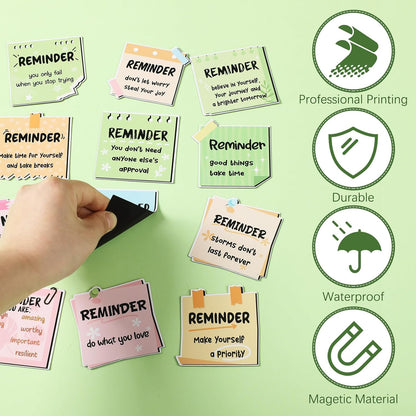 Copkim 32 Pcs Boho Mental Health Fridge Magnets Positive Affirmation Refrigerator Magnets Inspirational Gifts for Employee Appreciation Day Christmas Office Staff Teacher