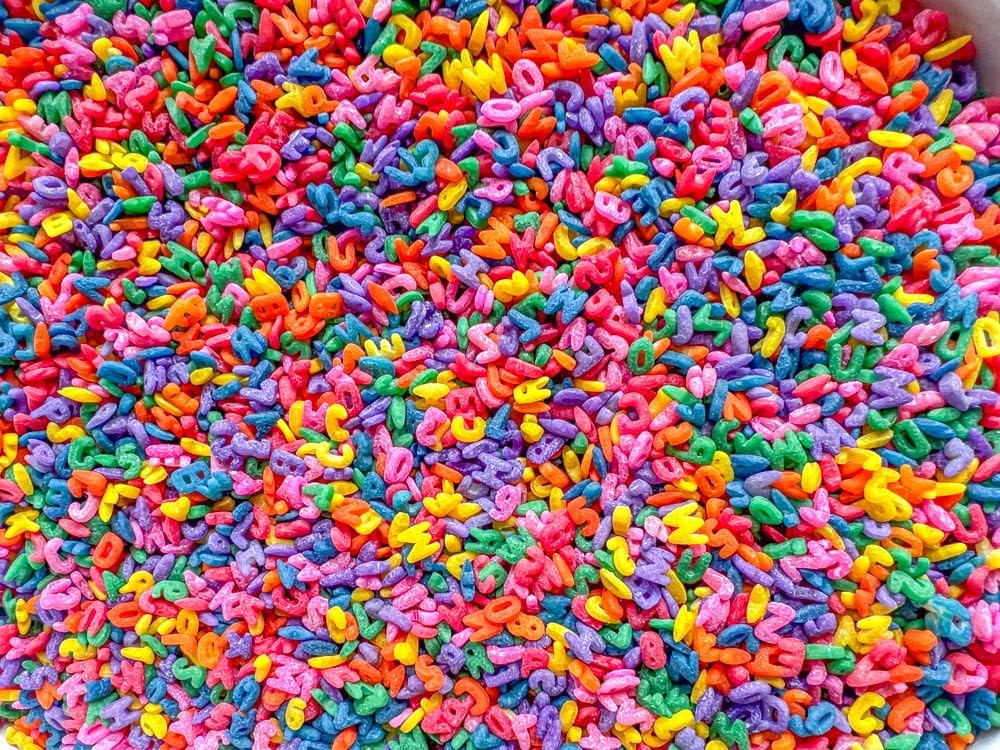 2 Cups of Rainbow Pasta Sensory Bin Filler for Sensory Table - Elbow Noodles