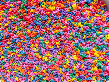 2 Cups of Rainbow Pasta Sensory Bin Filler for Sensory Table - Elbow Noodles
