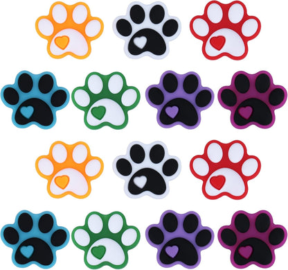 10Pcs Animal Silicone Beads for Keychain Making Cute Puppy Focal Beads for Pens Dalmatian Dog Animal Focals for Bracelets Necklace Earrings Jewelry Making
