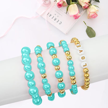 Hpebl 2136PCS Beads for Bracelets Pearl Bracelet Making Kit Friendship Bracelet Kits Bracelet Bead Kits Small Pearl Bead and Gold Beads Beading Kit for Bracelets Jewelry Making Kit
