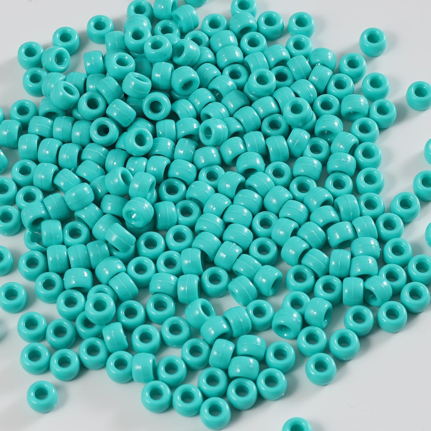 Gxueshan 1000 Pcs Acrylic Black Pony Beads 6x9mm Large Hole Pen Hair Kandi Beads Bulk for Friendship Bracelet Necklace Jewelry Making Earring Braiding Kit
