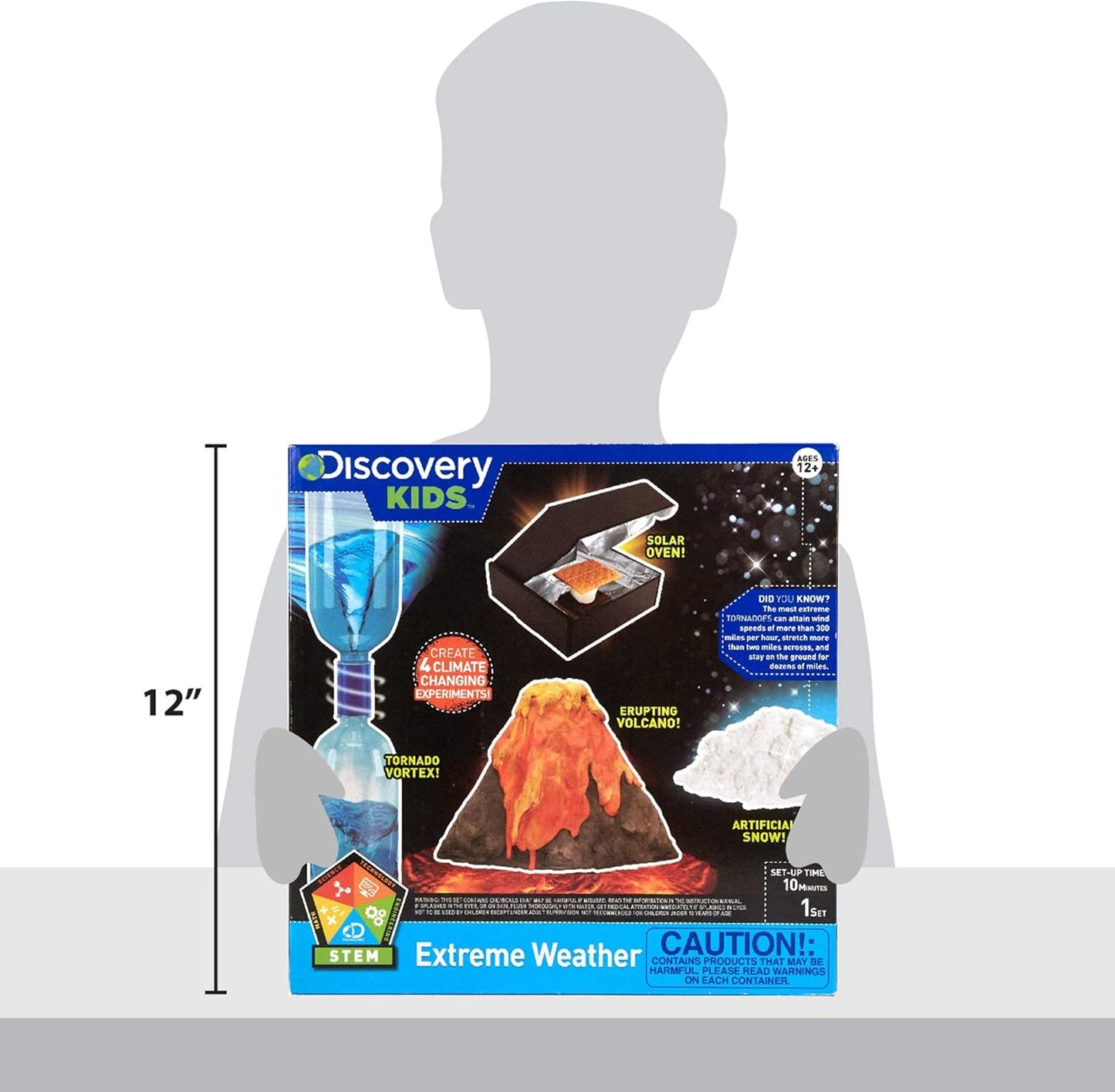 Discovery Extreme Weather STEM Science Kit, At-Home STEM Kits For Kids Age 12 And Up, Weather Experiment Kits for Young Scientists, DIY Volcano & Artificial Snow