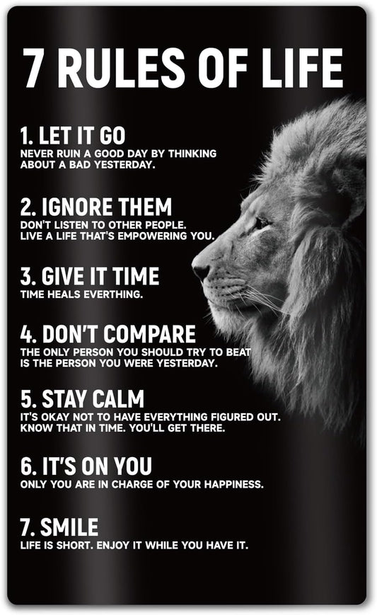 Inspirational Magnets,Motivational Magnets for Locker,8 Powerful Words for the Day Poster,Perfect for Refrigerator, Office, Locker - Ideal for Home, Students, Professionals (8 Words)