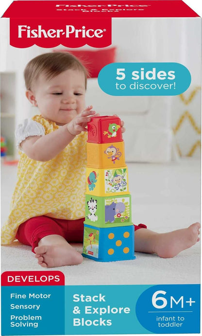 Fisher-Price Stack & Explore Blocks, Set of 5